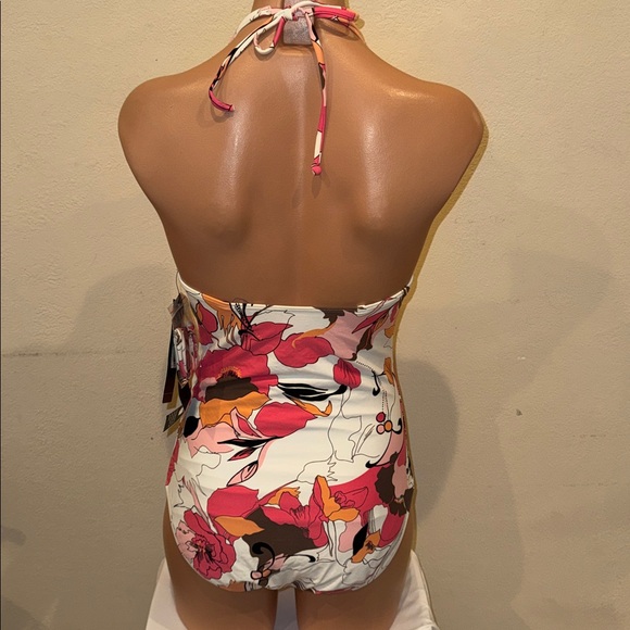 NWT DKNY one piece swimsuit size 8 underwire shoulder tie - Picture 4 of 4